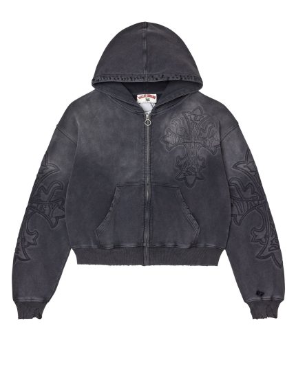 Vale Forever Carver Zip Up Hoodie [black] in front side